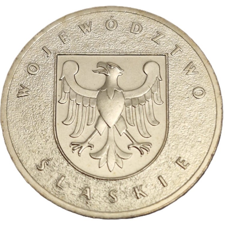 Moneta okolicznościowa 2 zł Województwo Śląskie 2004 rewers