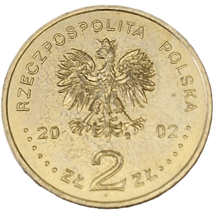 Moneta okolicznościowa 2 zł August II Mocny 2002 awers