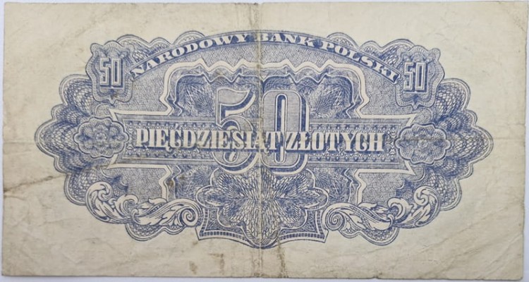 50 zł 1944 seria lubelska rewers