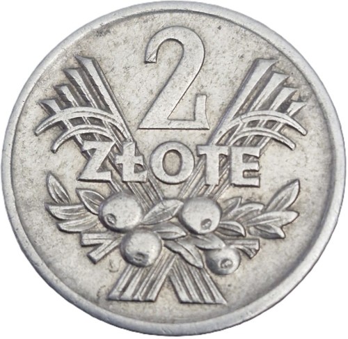 Moneta 2 złote Jagody 1973 stan 2 rewers