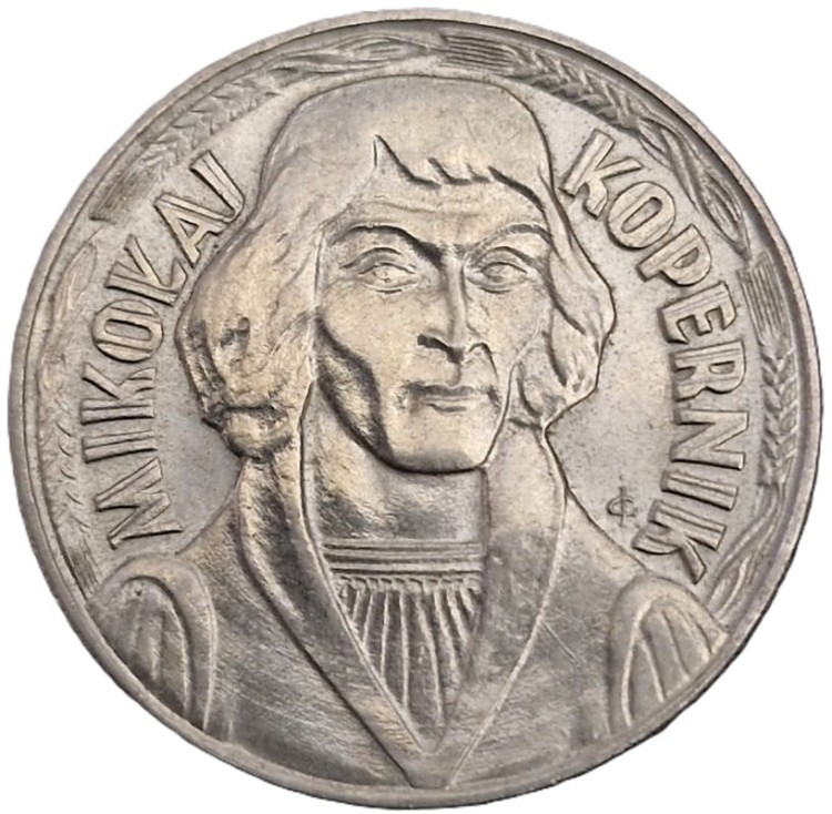 Moneta 10 zł Mikołaj Kopernik 1968 rewers