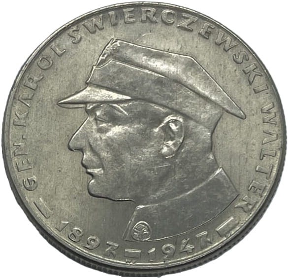 Moneta 10 zł Karol Świerczewski 1967 rewers