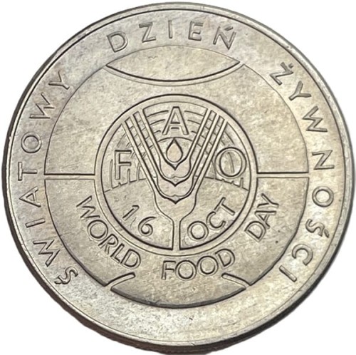 Moneta 50 zł Światowy Dzień Żywności 1981 rewers