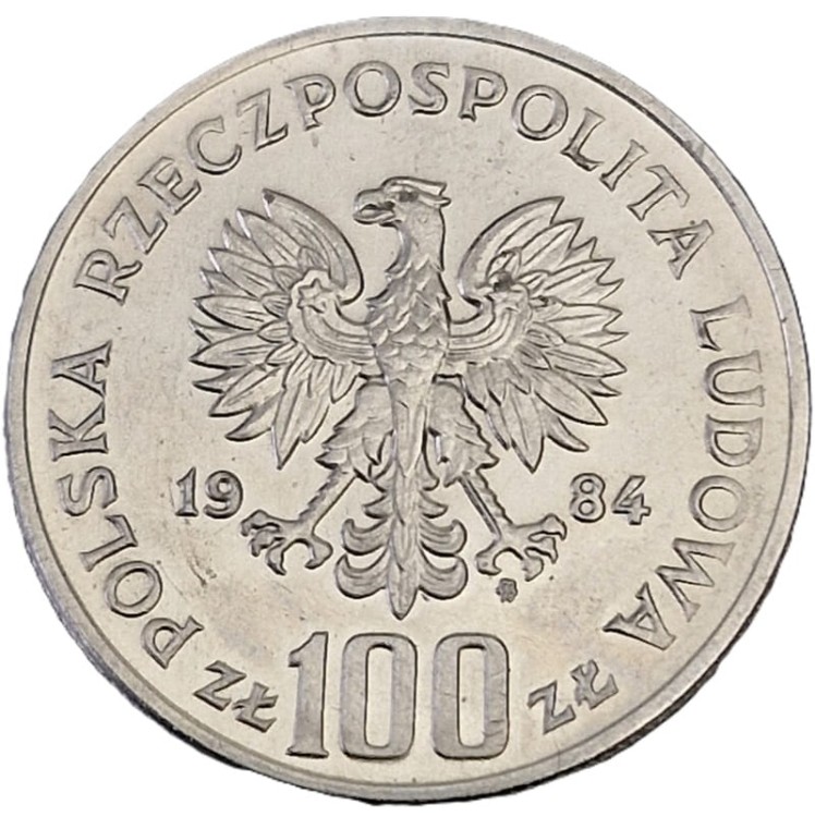 Moneta 100 zł Wincenty Witos 1984 awers