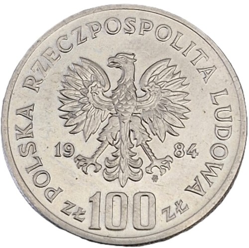 Moneta 100 zł 40 lat PRL 1984 awers