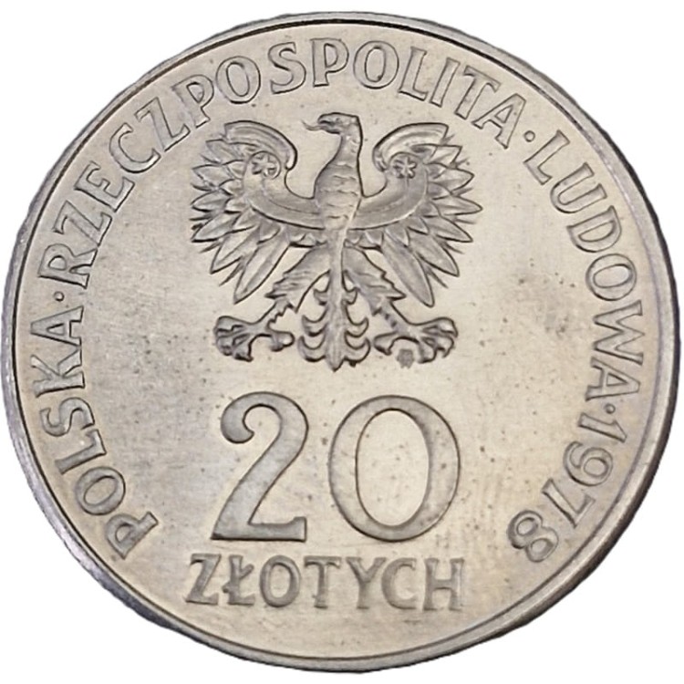 Moneta 20 zł Maria Konopnicka 1978 awers