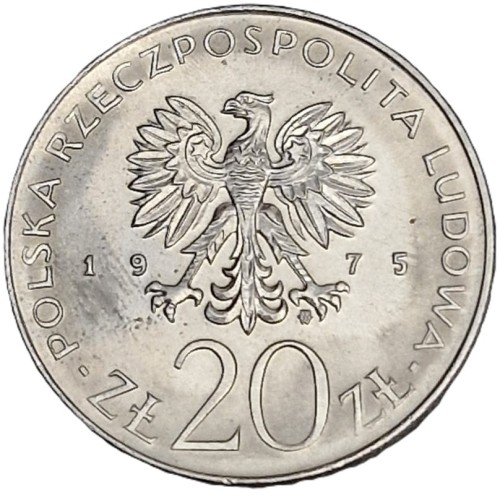 Moneta 20 zł Międzynarodowy Rok Kobiet 1975 awers
