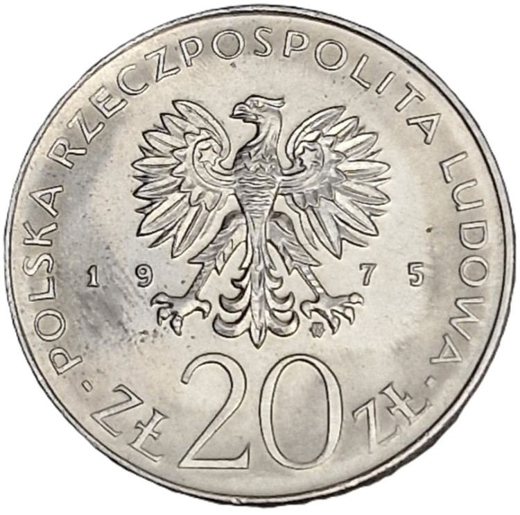 Moneta 20 zł Międzynarodowy Rok Kobiet 1975 awers