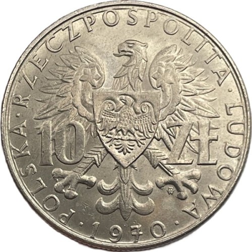 Moneta 10 zł Byliśmy Jesteśmy Będziemy 1970 awers