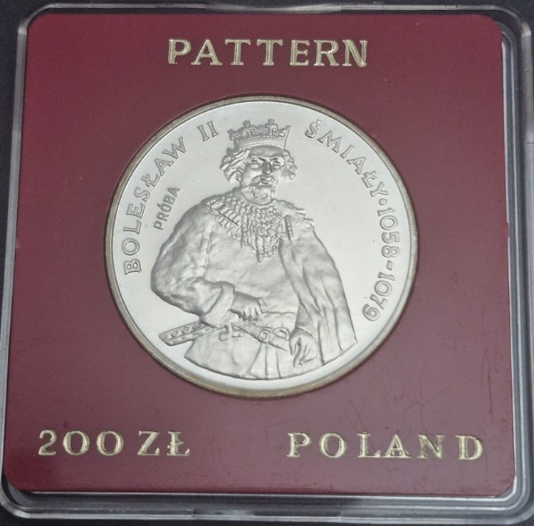 Moneta 200 zł Bolesław II Śmiały PRÓBA 1981 rewers