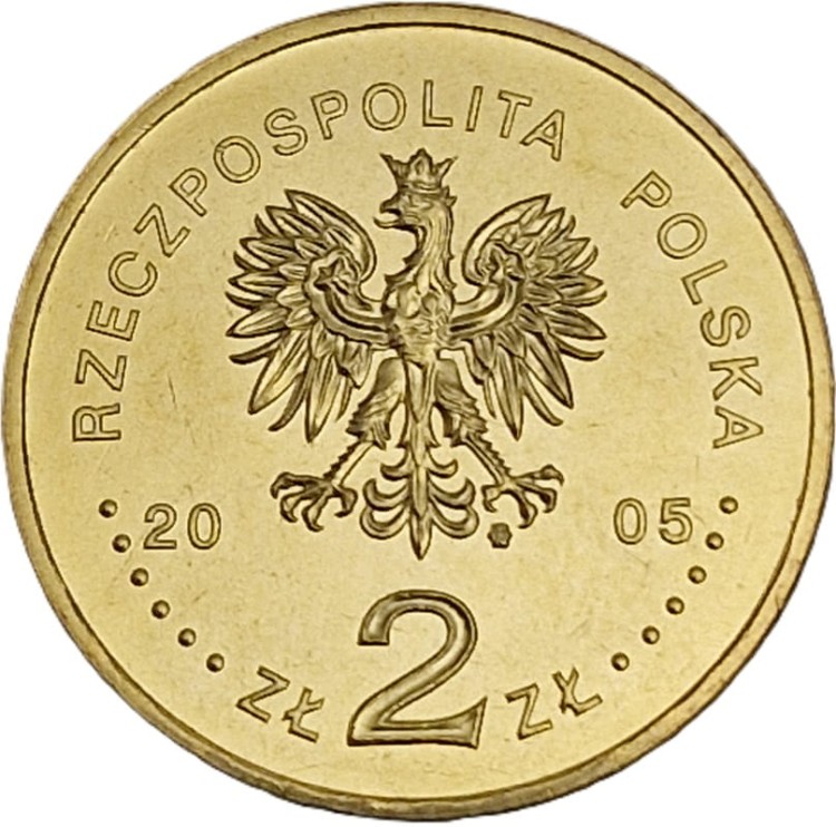 Moneta okolicznościowa 2 zł Mikołaj Rej 2005 awers