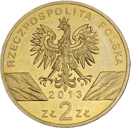 Moneta 2 zł Żubr 2013 awers