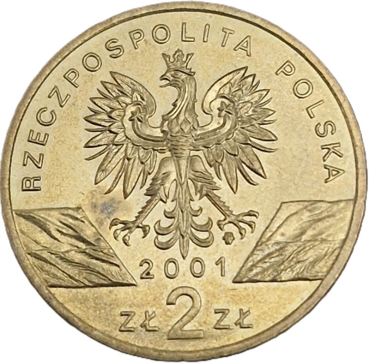 Moneta okolicznościowa 2 zł Paź Królowej 2001 awers