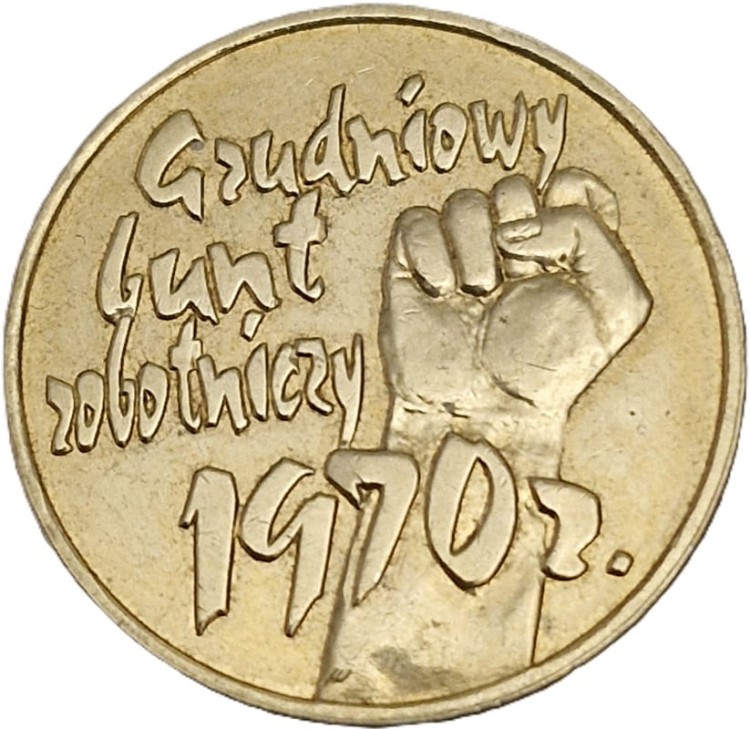 Moneta okolicznościowa 2 zł 30 rocznic Grudnia 70 2000 rewers