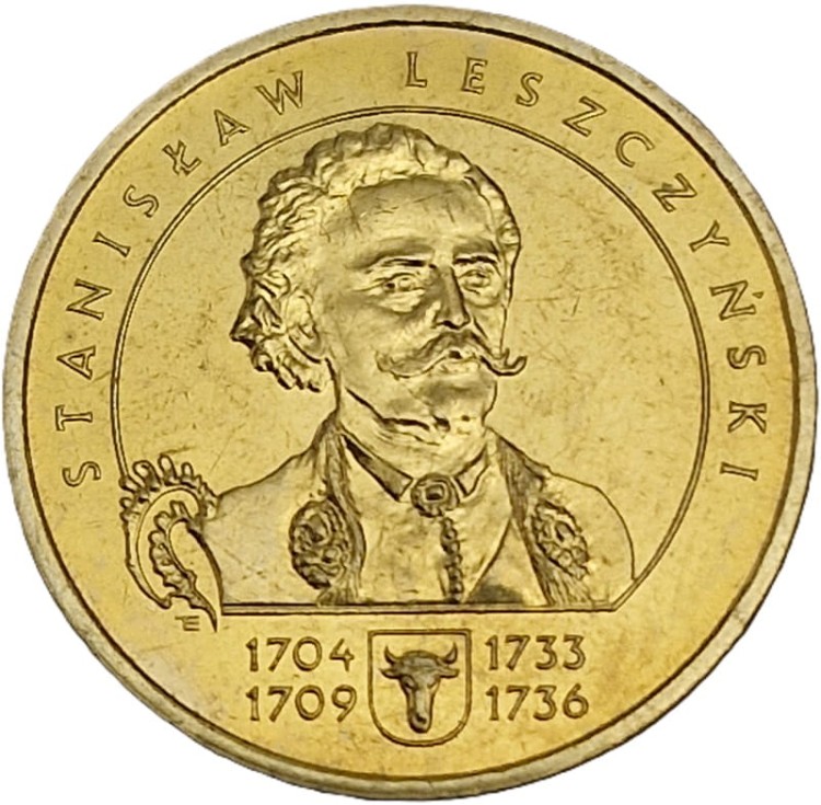 Moneta okolicznościowa 2 zł Stanisław Leszczyński 2003 rewers