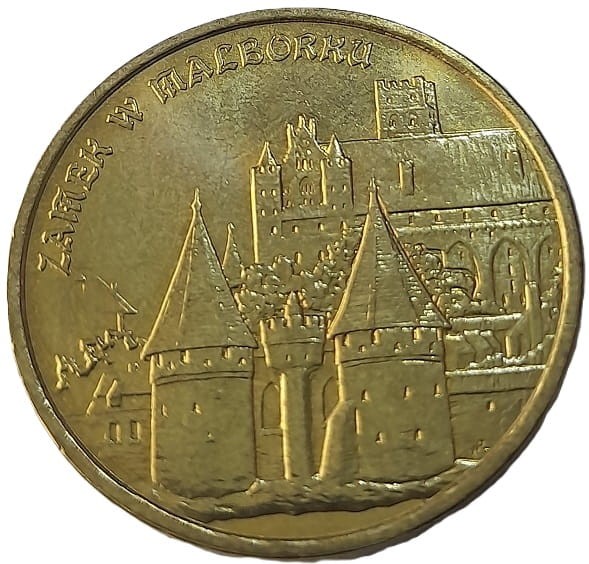 Moneta okolicznościowa 2 zł Zamek w Malborku 2002 rewers