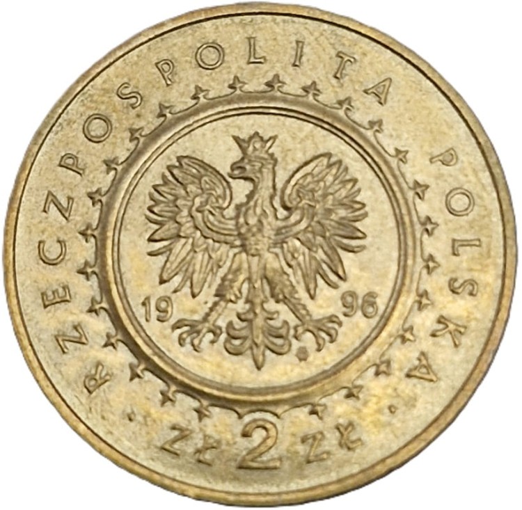 Moneta okolicznościowa 2 zł Zamek w Lidzbarku Warmińskim 1996 awers