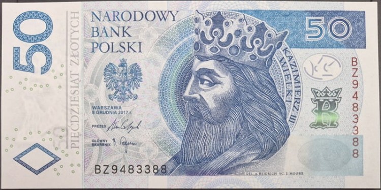 Banknot 50 zł 2017 awers