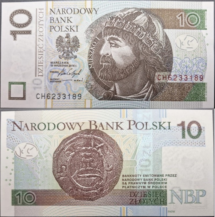 Banknot 10 zł 2016 CH Mieszko I