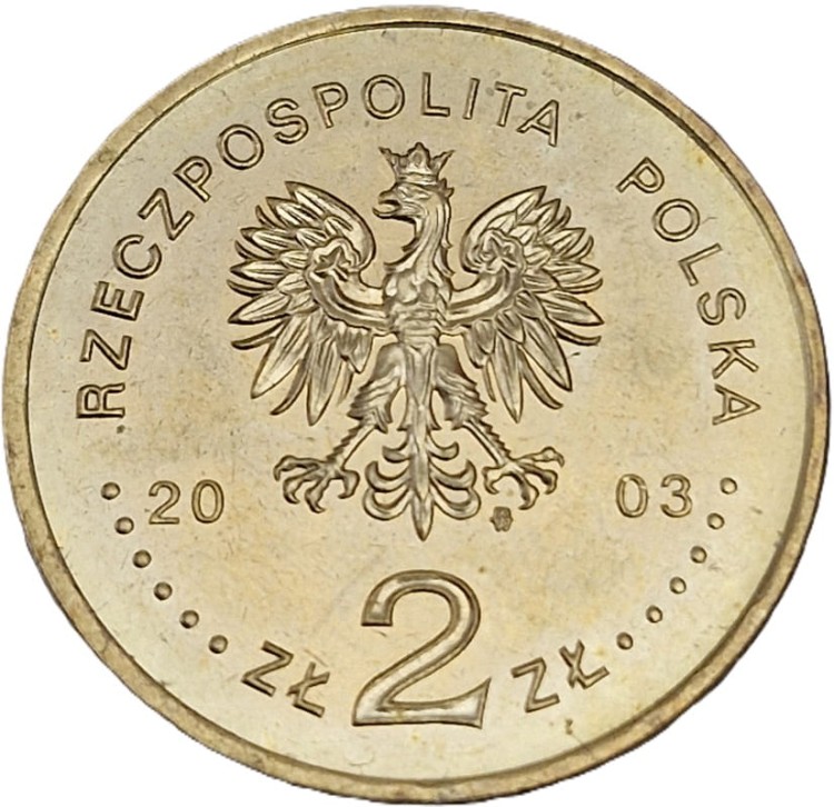 Moneta okolicznościowa 2 zł Śmigus - Dyngus 2003 awers