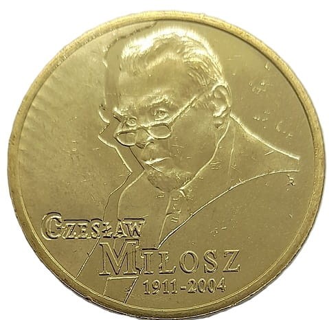 Moneta 2 zł Czesław Miłosz 2011 rewers