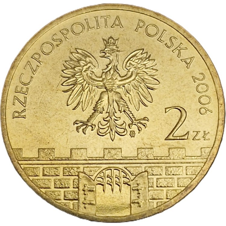Moneta 2 zł Żagań 2006 awers