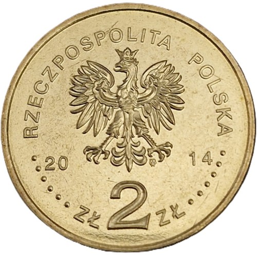 Moneta 2 zł 100 rocznica urodzin Jana Karskiego 2014 awers