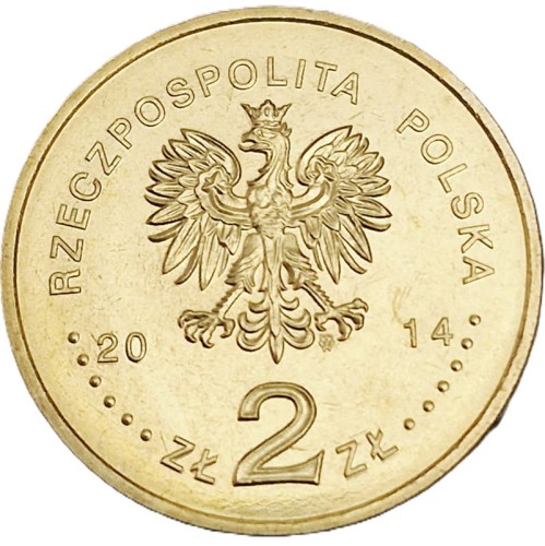 Moneta 2 zł Kanonizacja Jana Pawła II 2014 awers