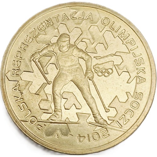 Moneta 2 zł Soczi 2014 rewers