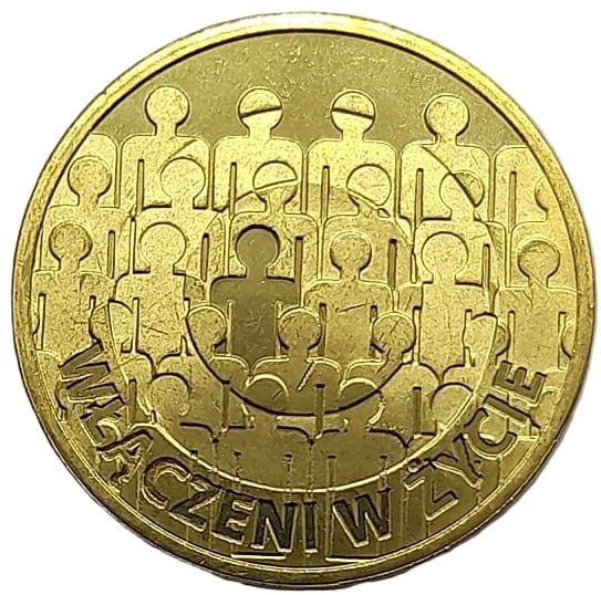 Moneta 2 zł Włączeni w życie 2013 rewers