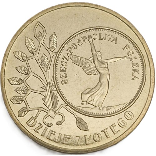 Moneta 2 zł Dzieje złotego Nike 2007 rewers