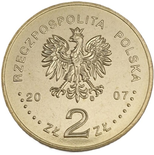 Moneta 2 zł Dzieje złotego Nike 2007 awers