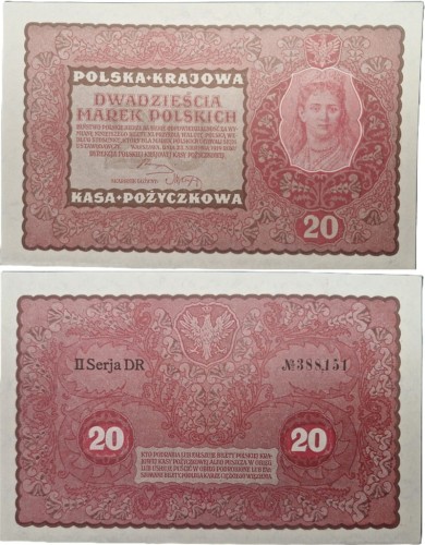 Banknot 20 marek 1919
