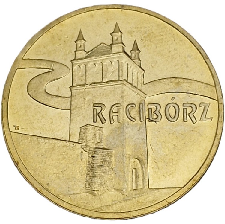 Moneta 2 zł Racibórz 2007 rewers