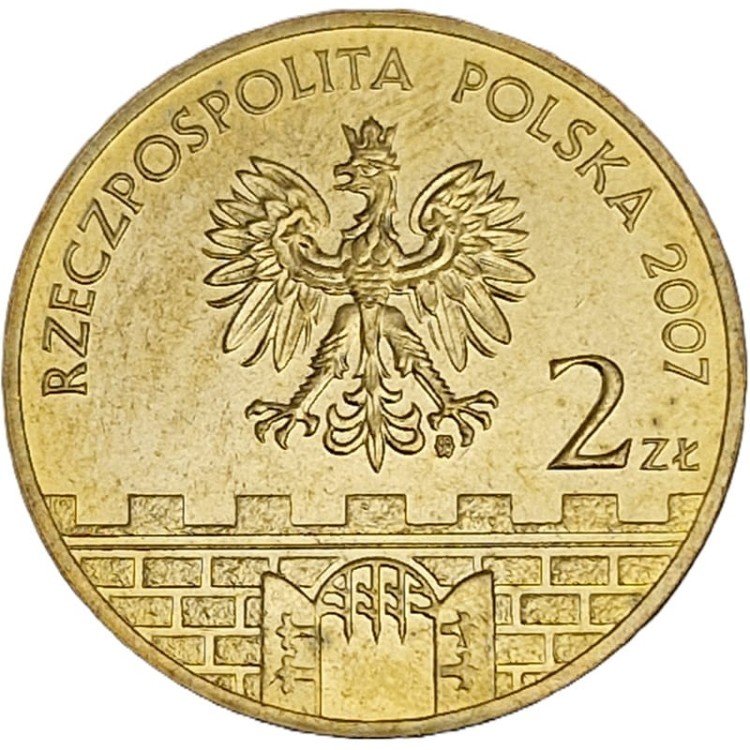 Moneta 2 zł Racibórz 2007 awers