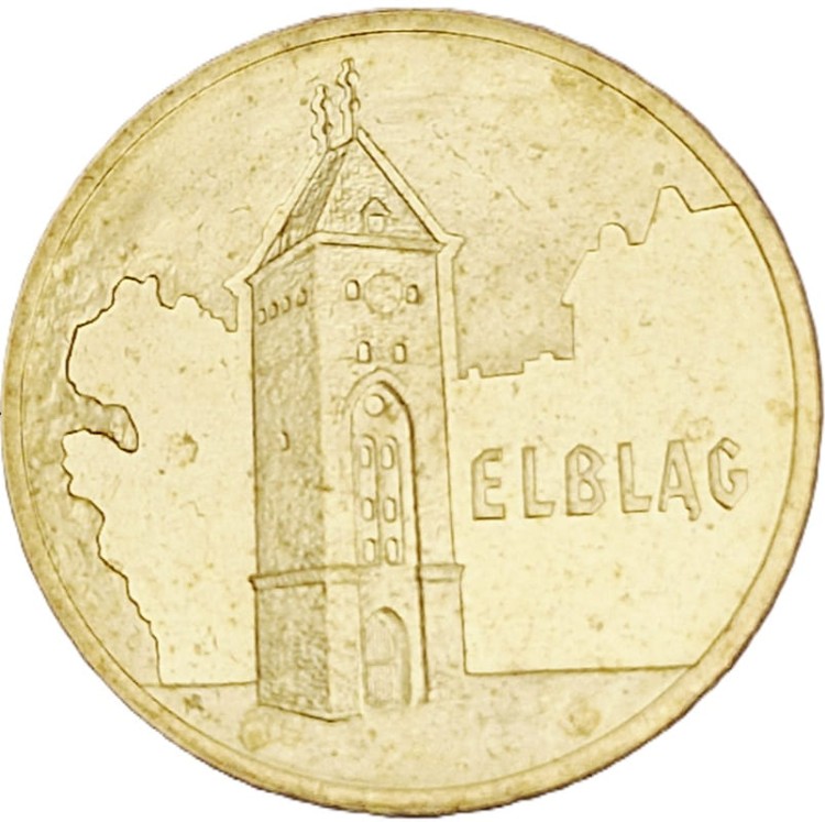Moneta 2 zł Elbląg 2006 rewers
