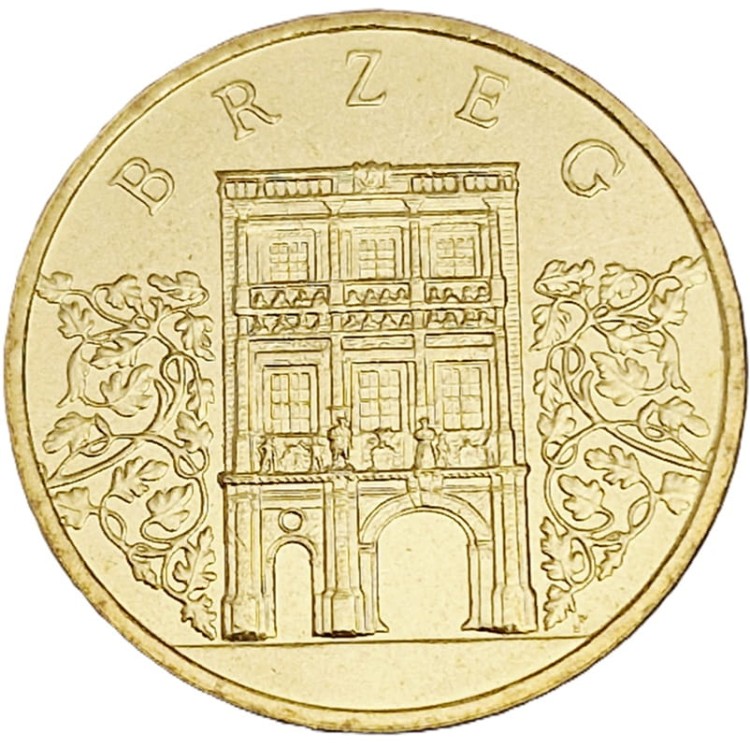 Moneta 2 zł Brzeg 2007 rewers