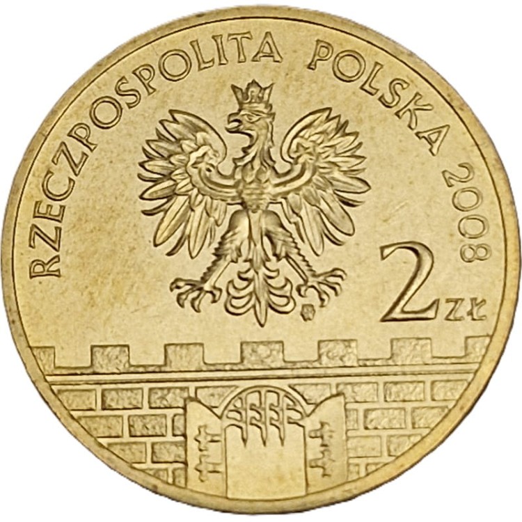 Moneta 2 zł Bielsko-Biała 2008 awers