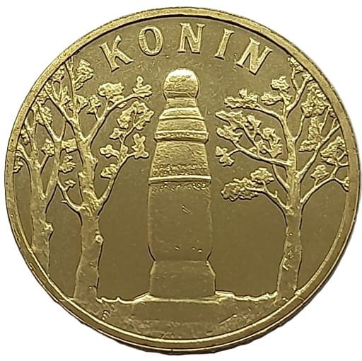 Moneta 2 zł Konin 2008 rewers