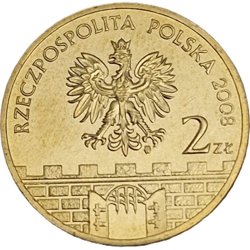 Moneta 2 zł Konin 2008 awers