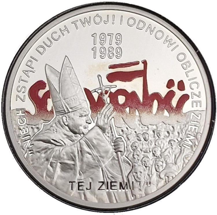 Moneta 10 zł Polska Droga do Wolności Wybory 1989 2009 rewers