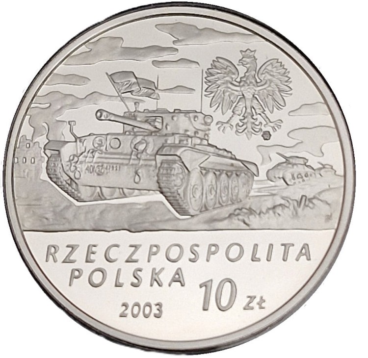 Moneta 10 zł Gen. Stanisław Maczek 2003 awers