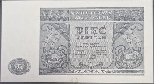 Banknot 5 zł 1946 awers