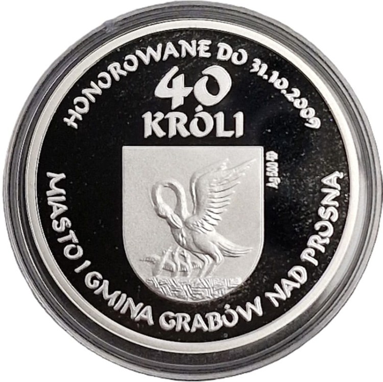 Dukat lokalny 40 króli 2009 Grabów nad Prosną awers