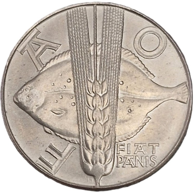 Moneta 10 zł FAO Fiat Panis 1971 rewers