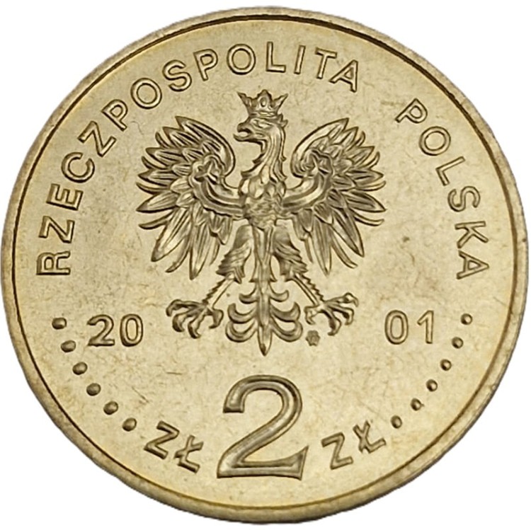 Moneta okolicznościowa 2 zł Kardynał Wyszyński 2001 awers