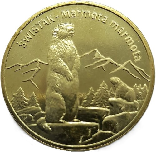 Moneta 2 zł Świstak 2006 rewers