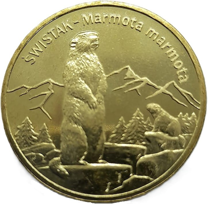 Moneta 2 zł Świstak 2006 rewers