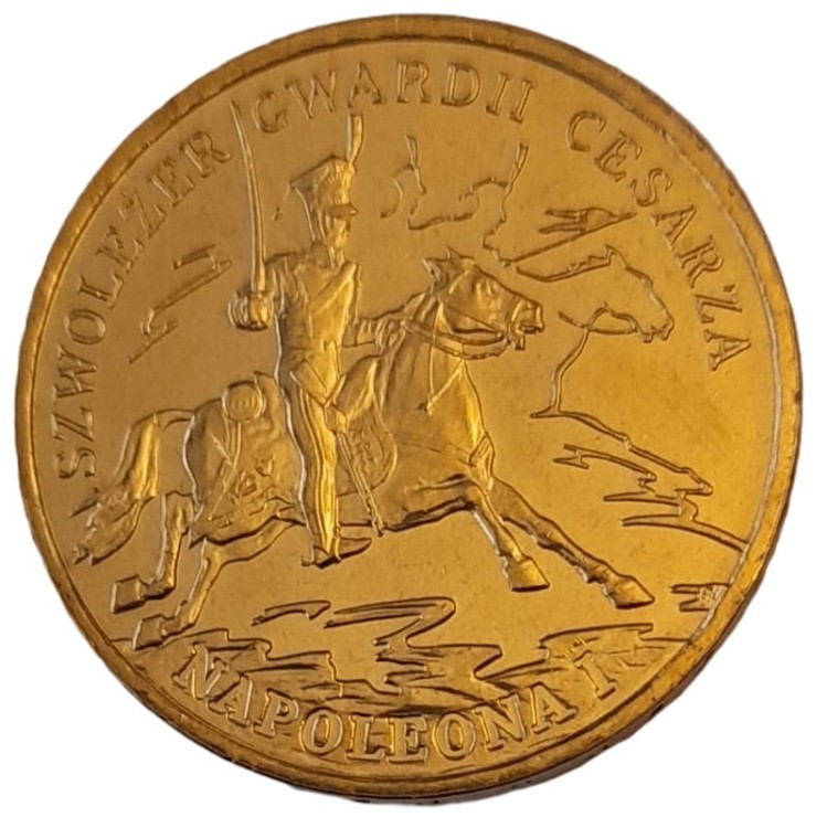 Moneta 2 zł Szwoleżer Napoleona I 2010 rewers