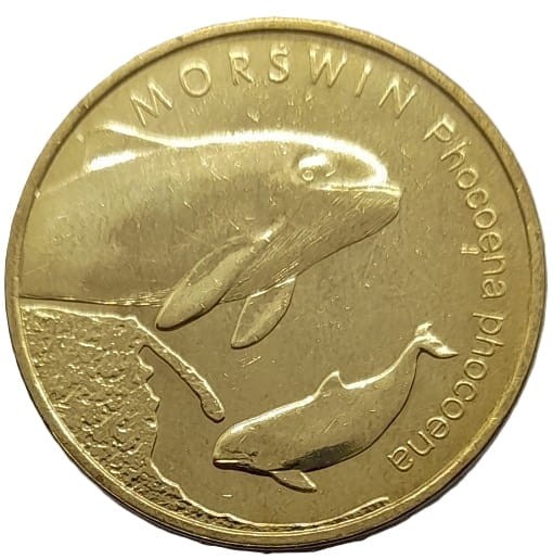 Moneta okolicznościowa 2 zł Morświn 2004 rewers